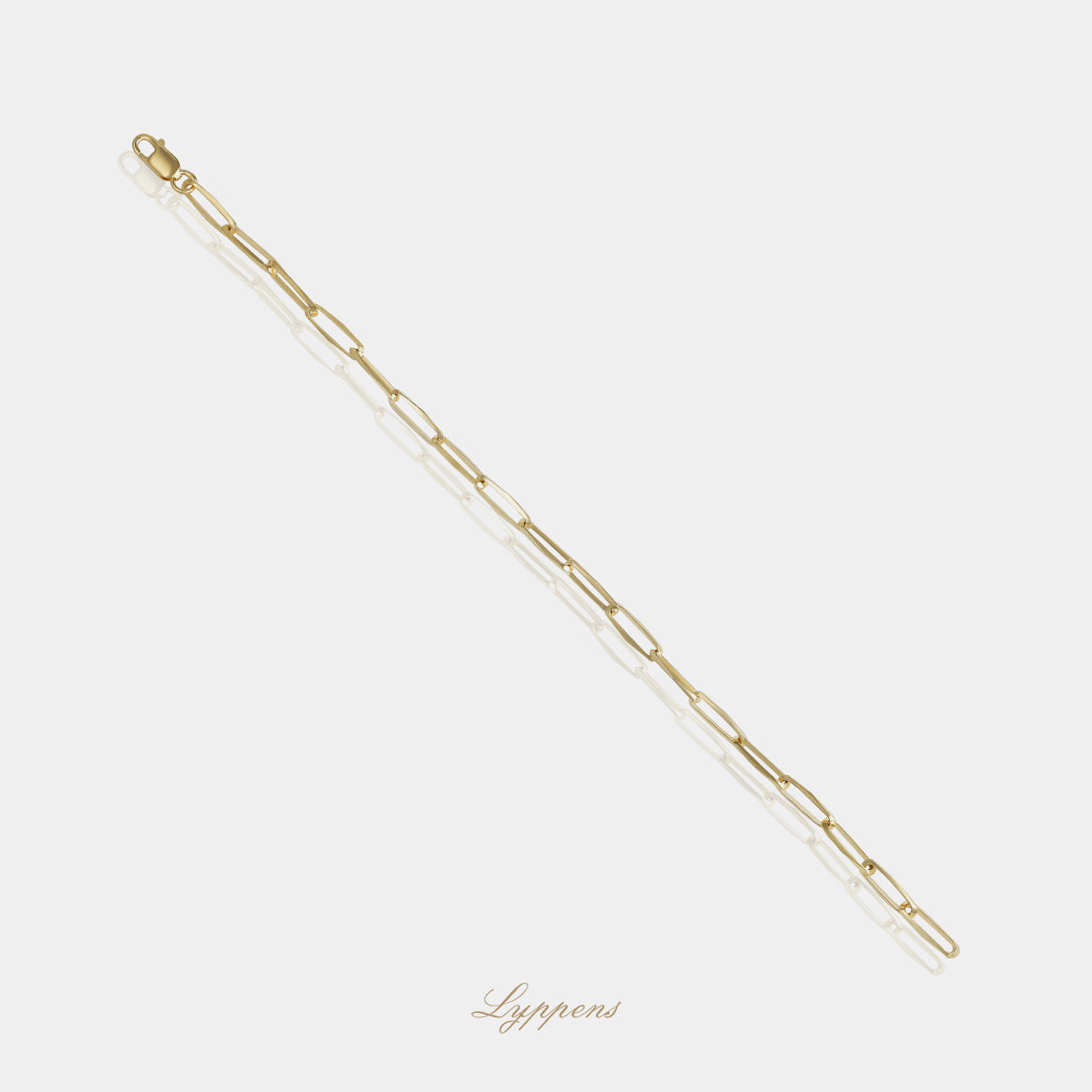 14 karaat geelgouden Closed Forever armband met langwerpige schakels van 11.5 x 3.5mm en een lengte van 18cm