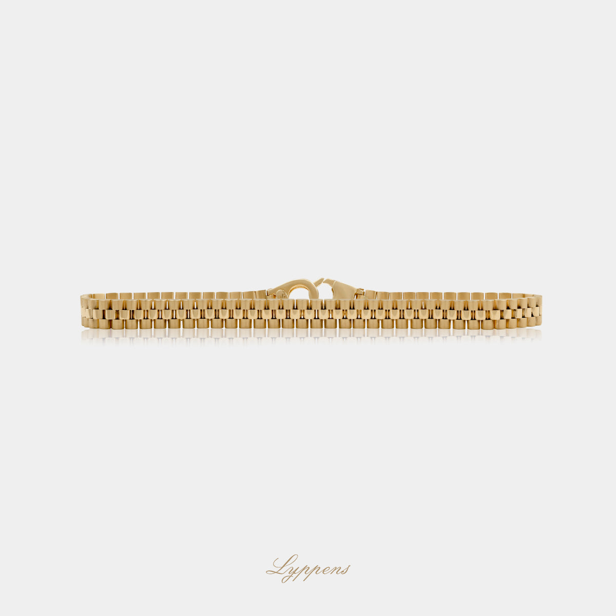 14kt geelgouden fantasie schakelarmband deze armband bestaat uit glanzende en gematteerde schakels