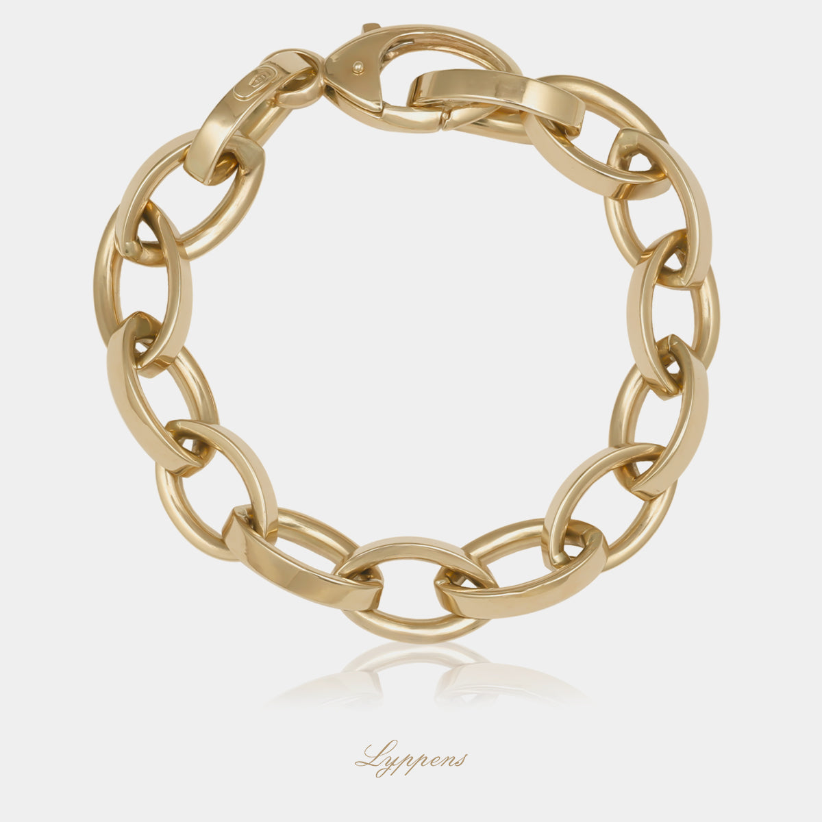 Yellow gold fantasy link bracelet