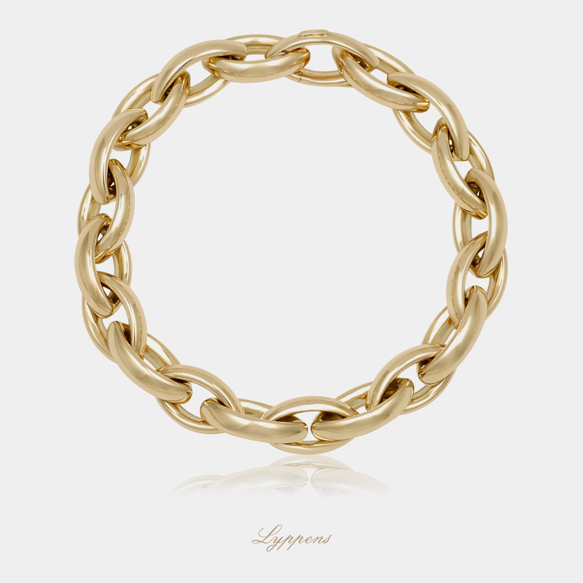 14kt geelgouden fantasie schakelarmband deze armband is opgebouwd uit navette vormige schakels 