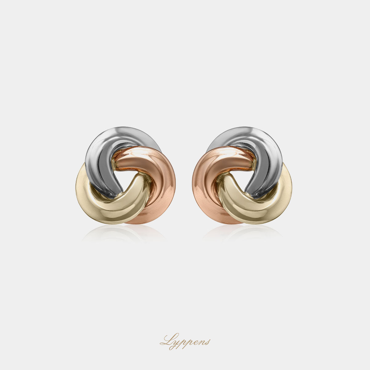 Yellow, white and rose gold vintage ear studs