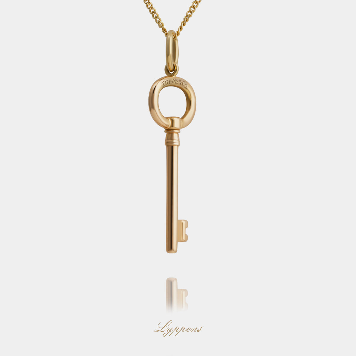 Geelgouden sleutel Tiffany & Co hanger