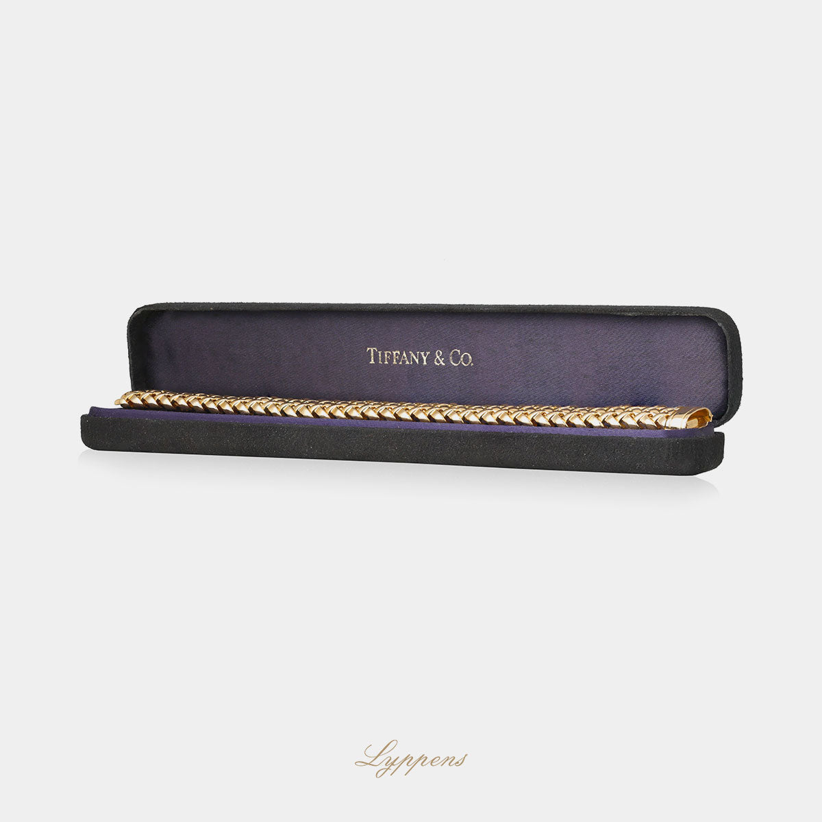 Geelgouden vintage Tiffany & co armband van de Vannerie collectie in de originele doos.
