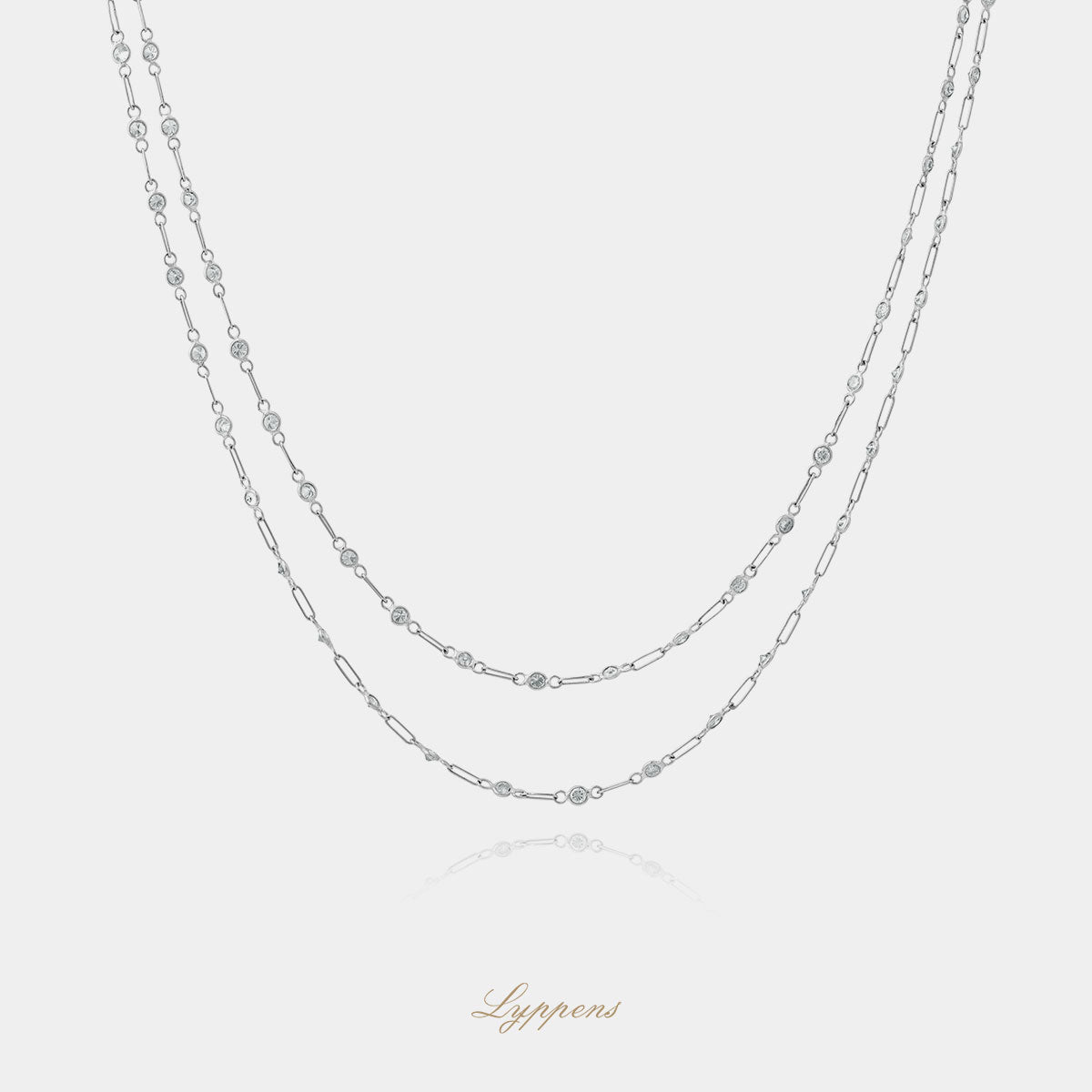 Platinum Art Deco necklace with diamonds 3.50ct