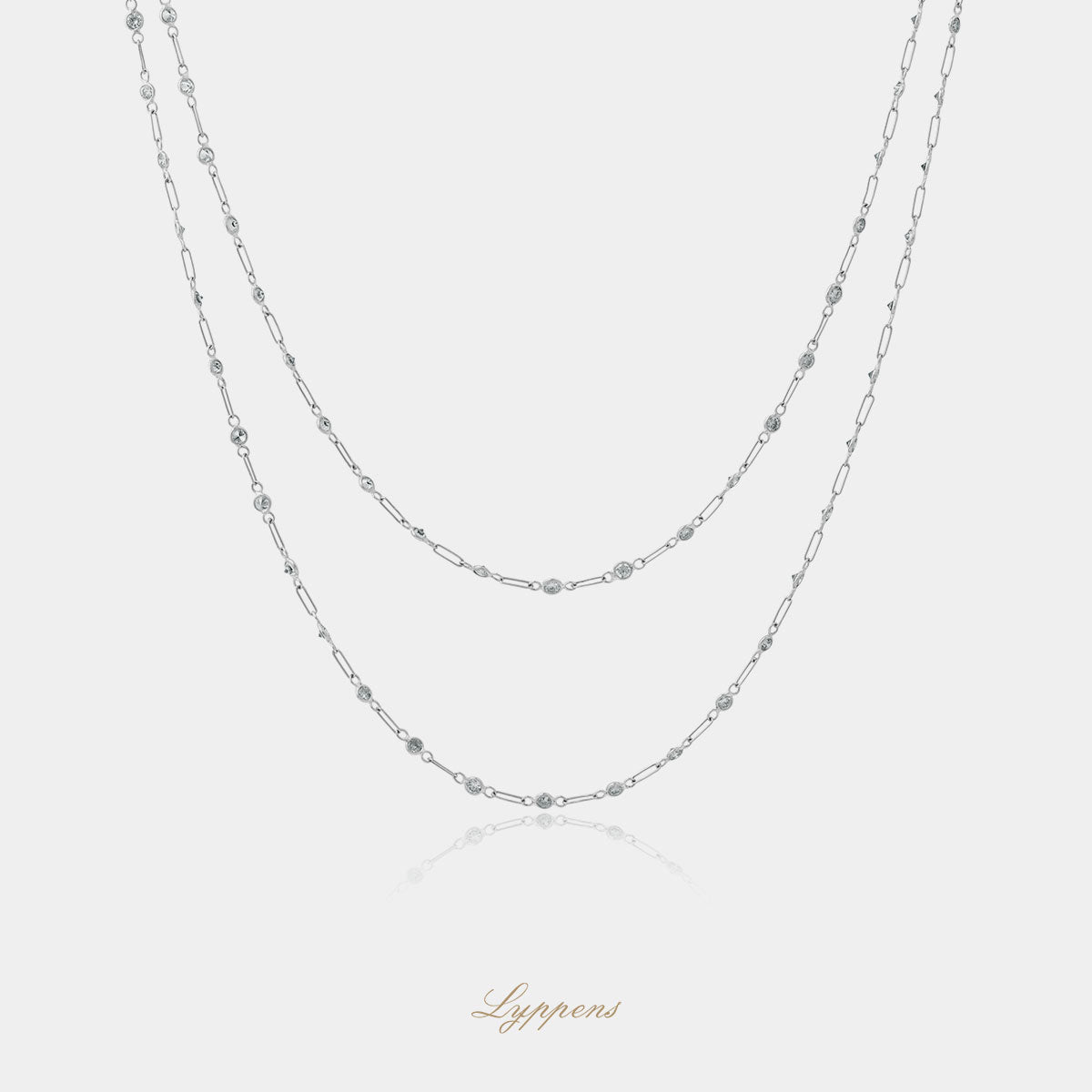 Platinum Art Deco necklace with diamonds 4.00ct