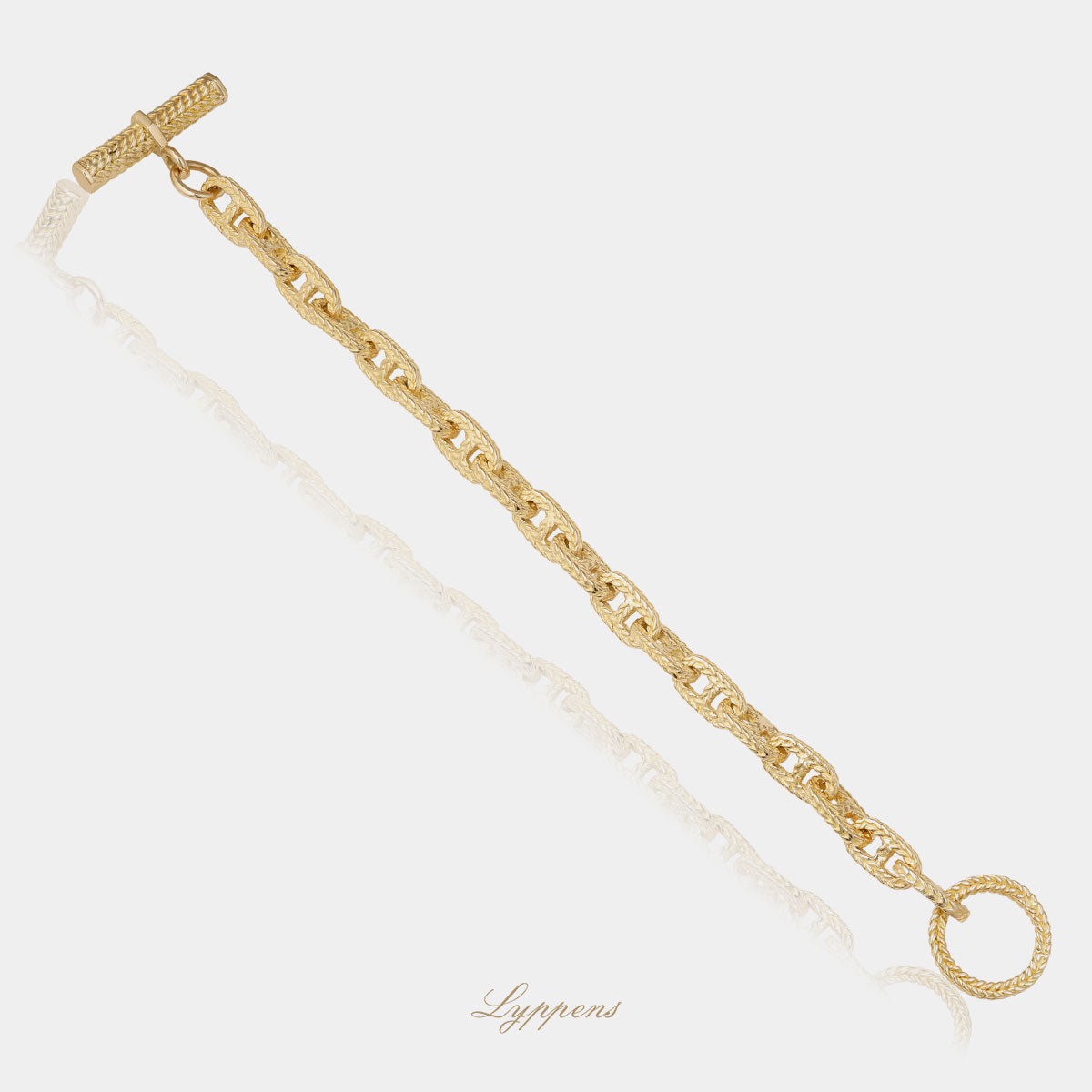 Yellow gold vintage link bracelet