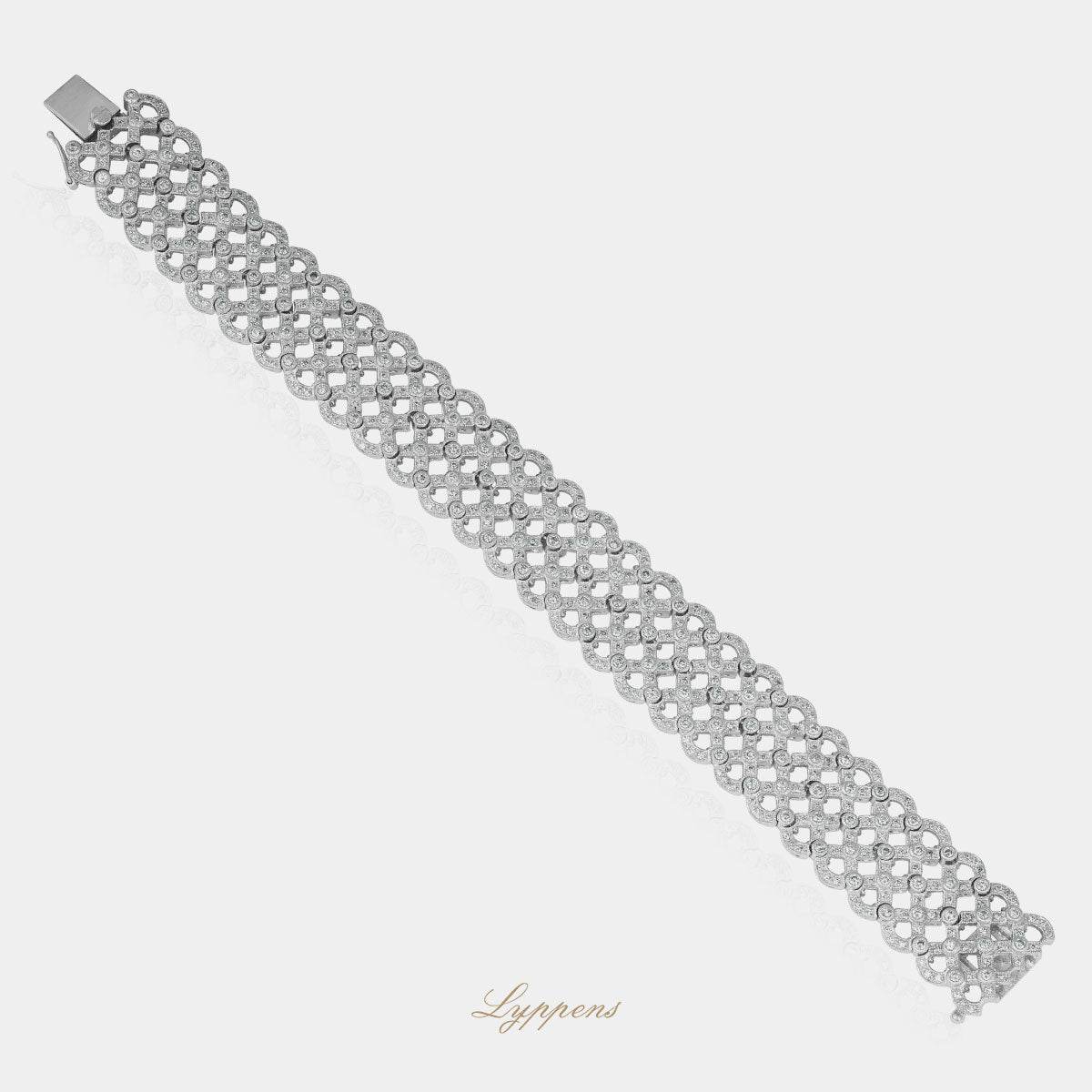 Platina Art Deco armband met diamant
