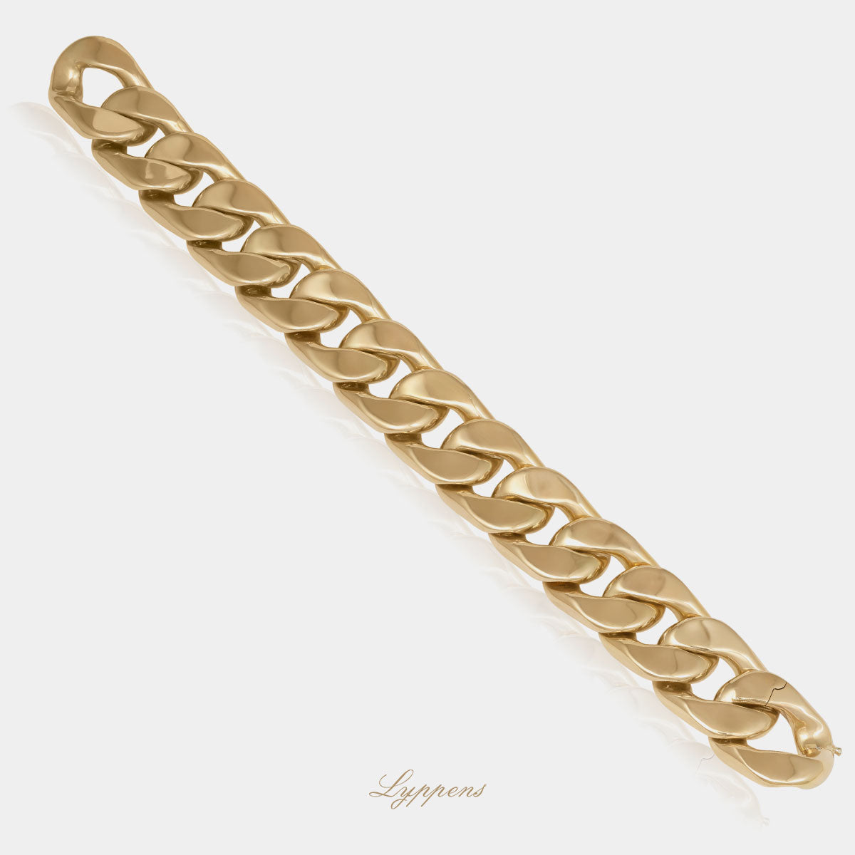 Yellow gold vintage curb link bracelet