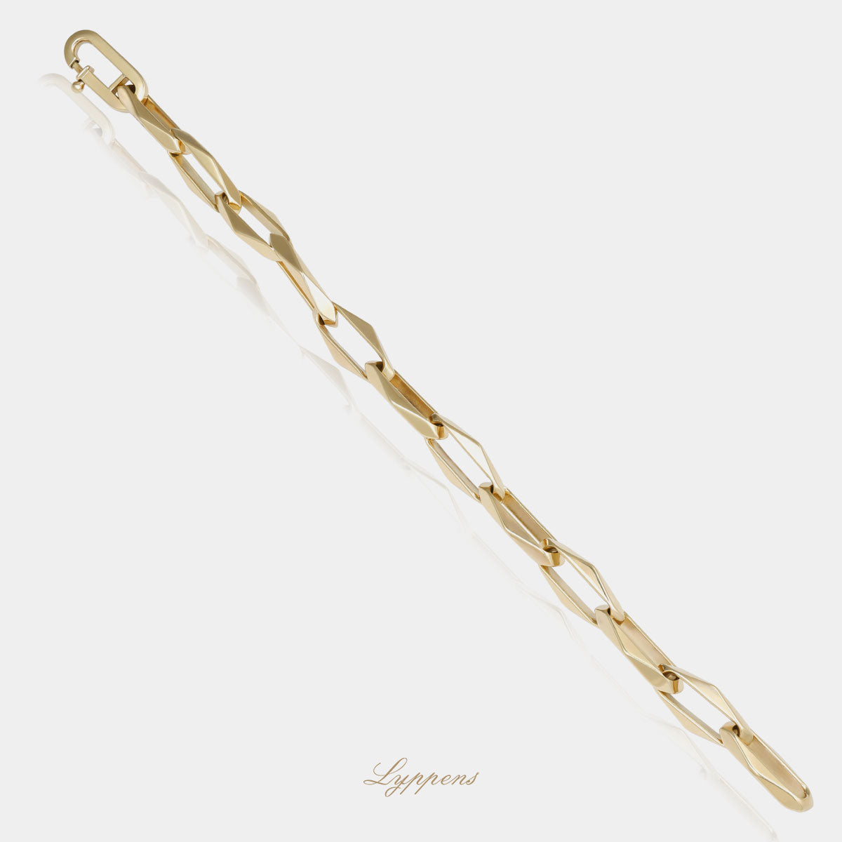 Geelgouden closed forever schakelarmband