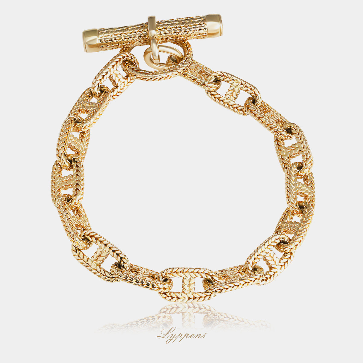 Geelgouden vintage jaren ‘70 Hermès Chaîne d’Ancre schakelarmband