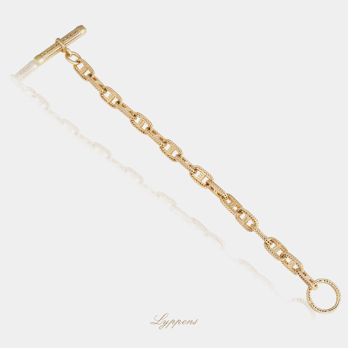 Geelgouden vintage jaren ‘70 Hermès Chaîne d’Ancre schakelarmband