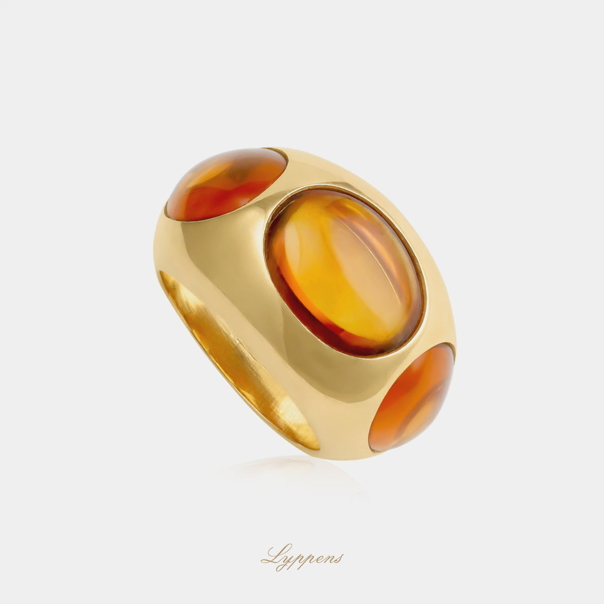 Geelgouden Pomellato ring met citrien