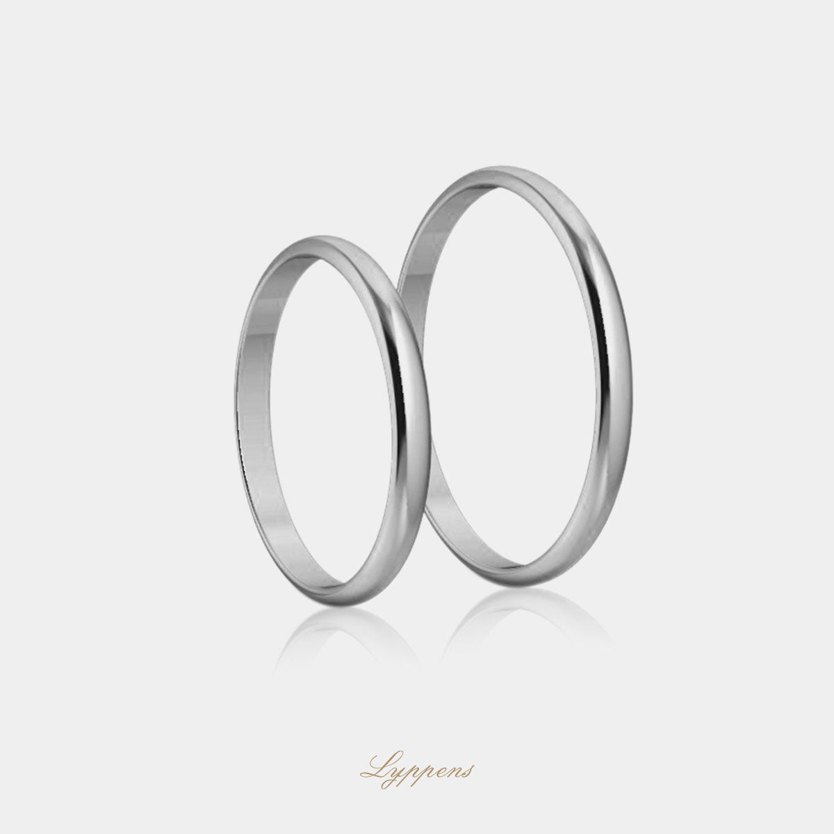 White gold wedding band model B 2mm