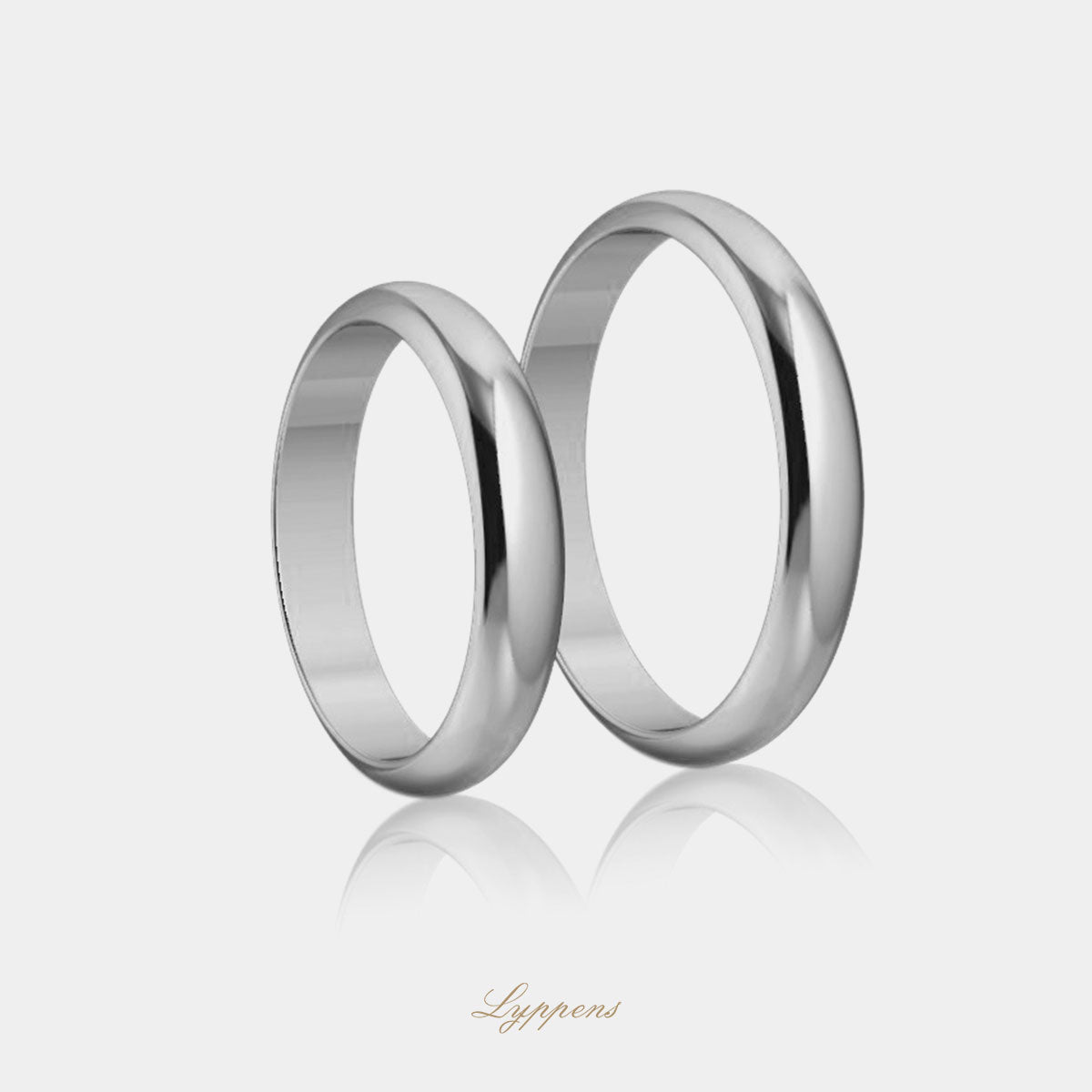 White gold wedding band model B 3.5mm