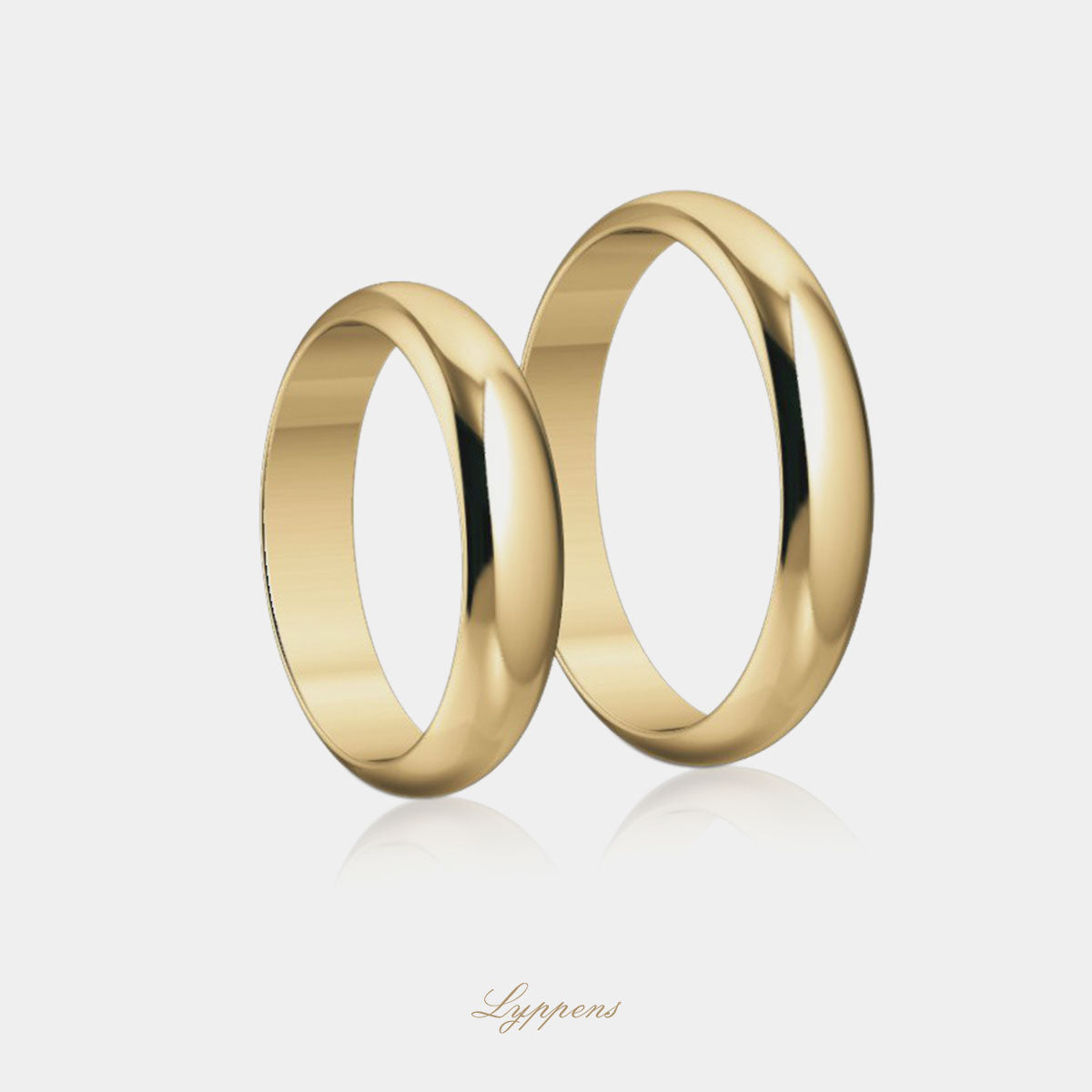 Yellow gold wedding band model B 4mm