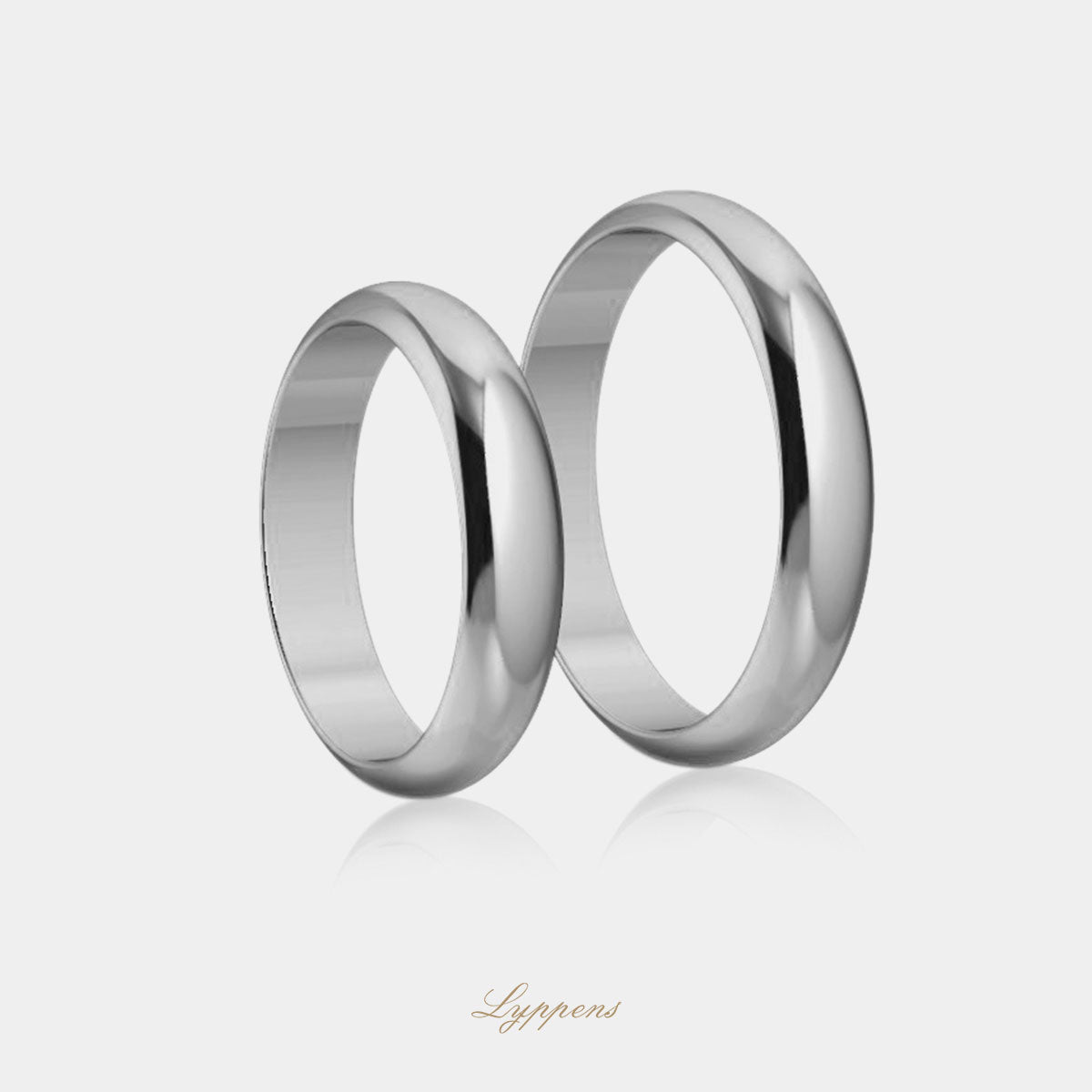 White gold wedding band model B 4mm