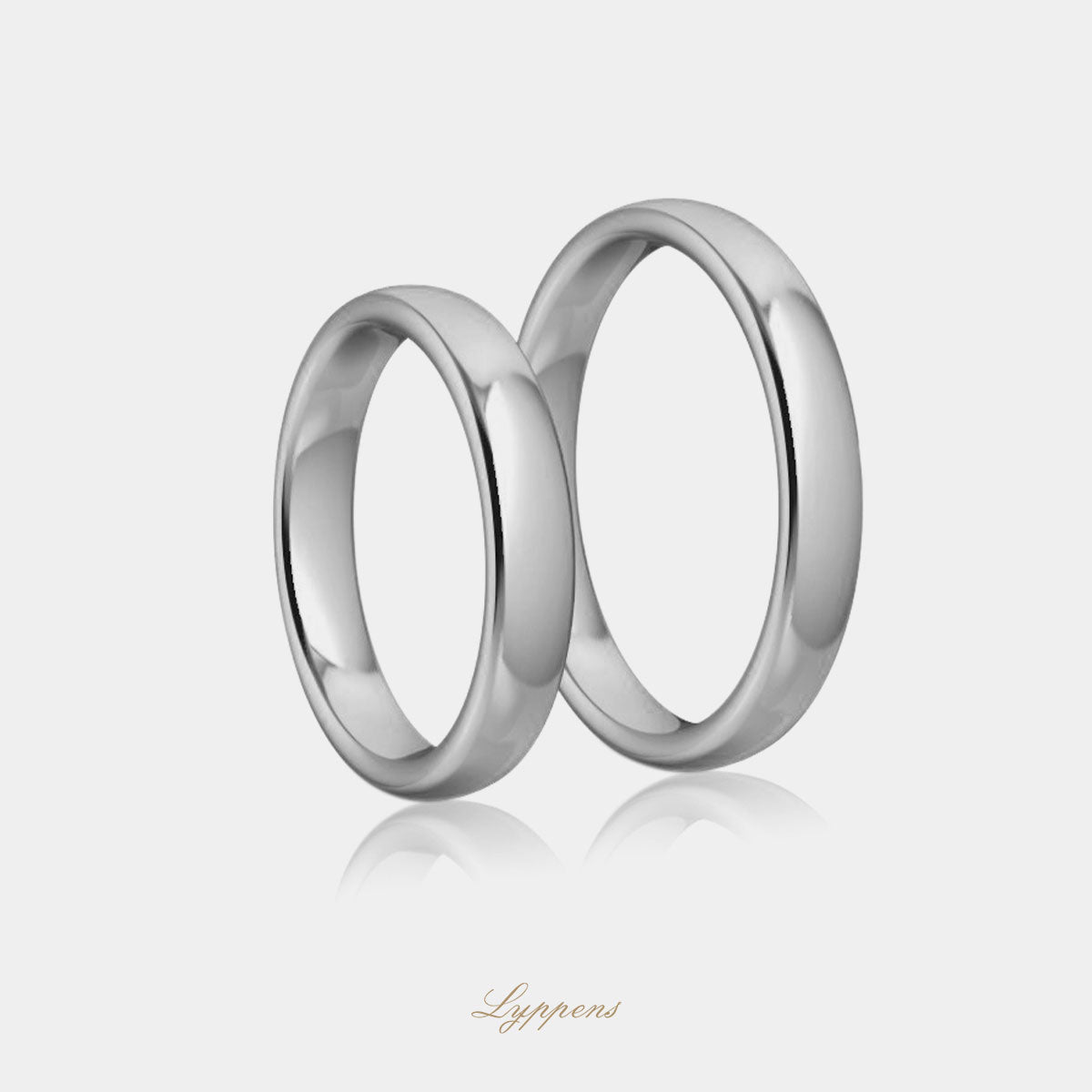 White gold wedding band model D 3.5mm