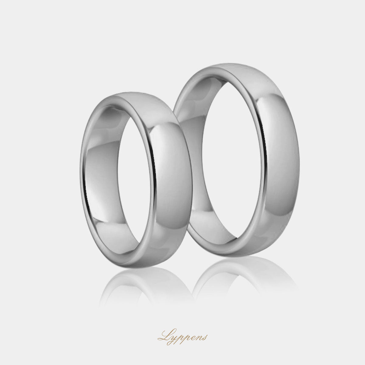 White gold wedding band model D 5mm