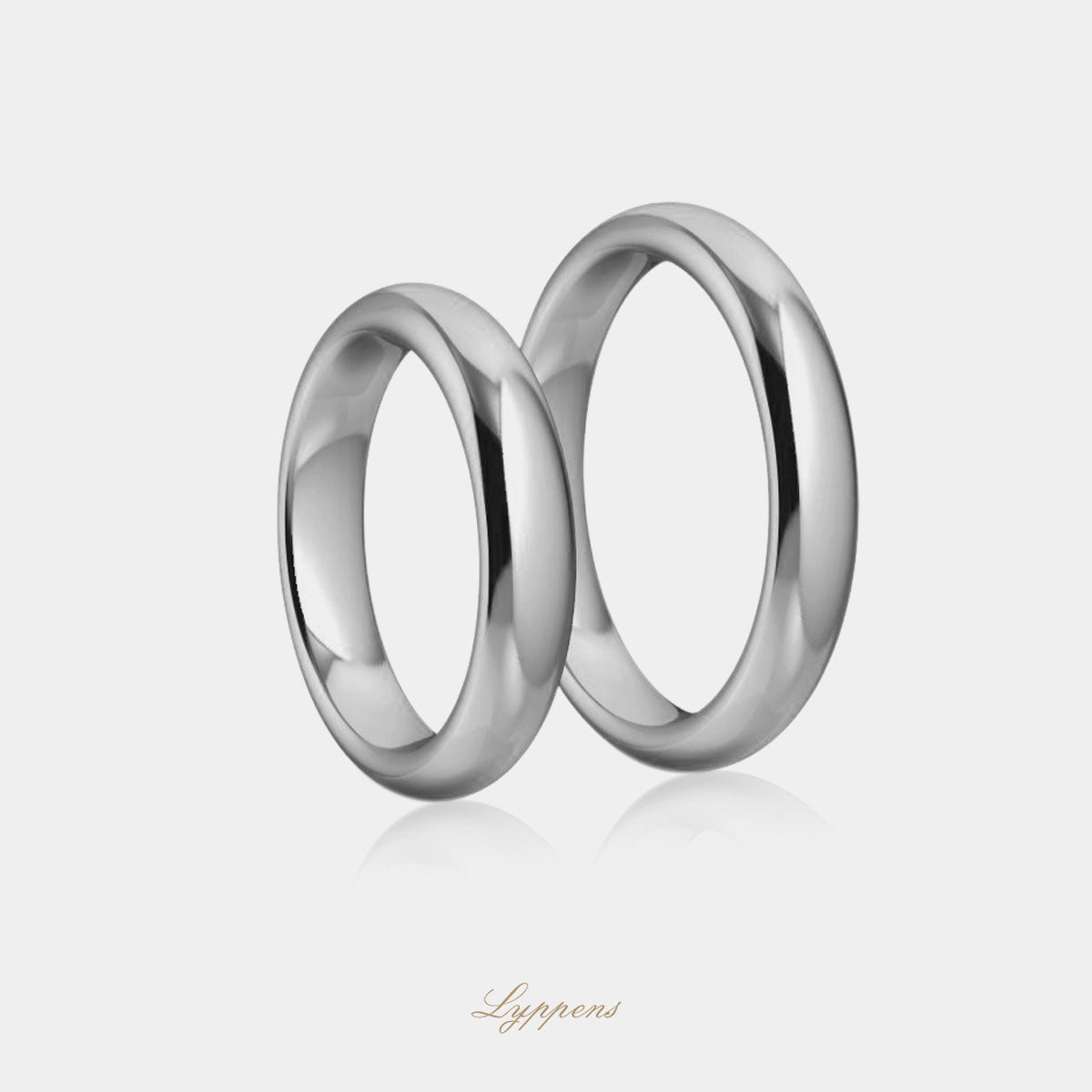 White gold wedding band model P 4mm