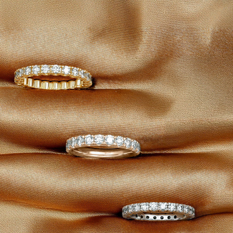 drie geelgouden alliance trouwringen 