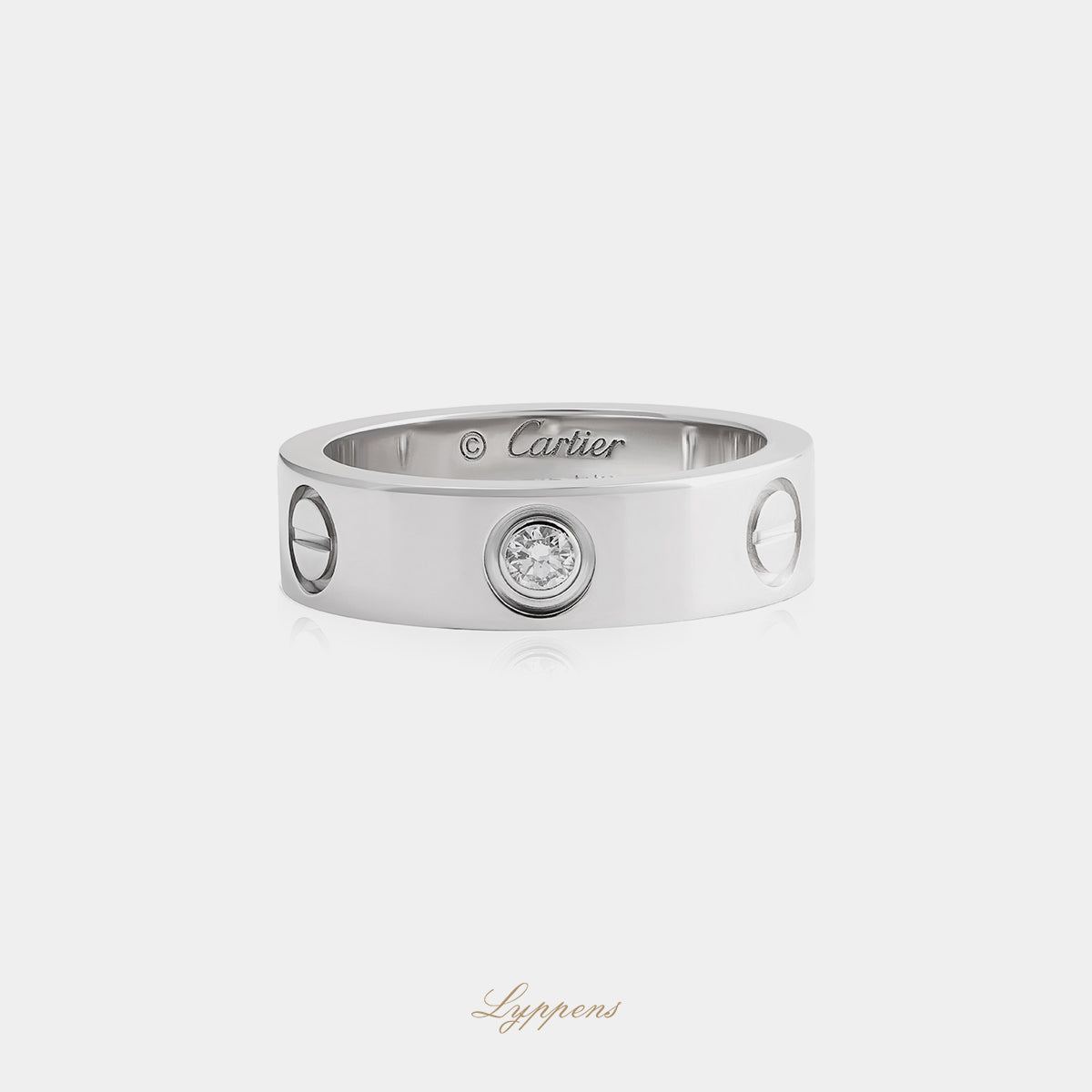 White gold Cartier LOVE-ring with diamonds