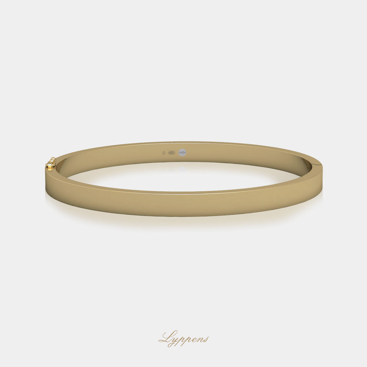 Yellow gold bracelet rectangular 5mm