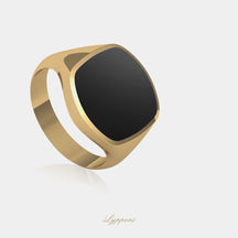 Geelgoud met onyx