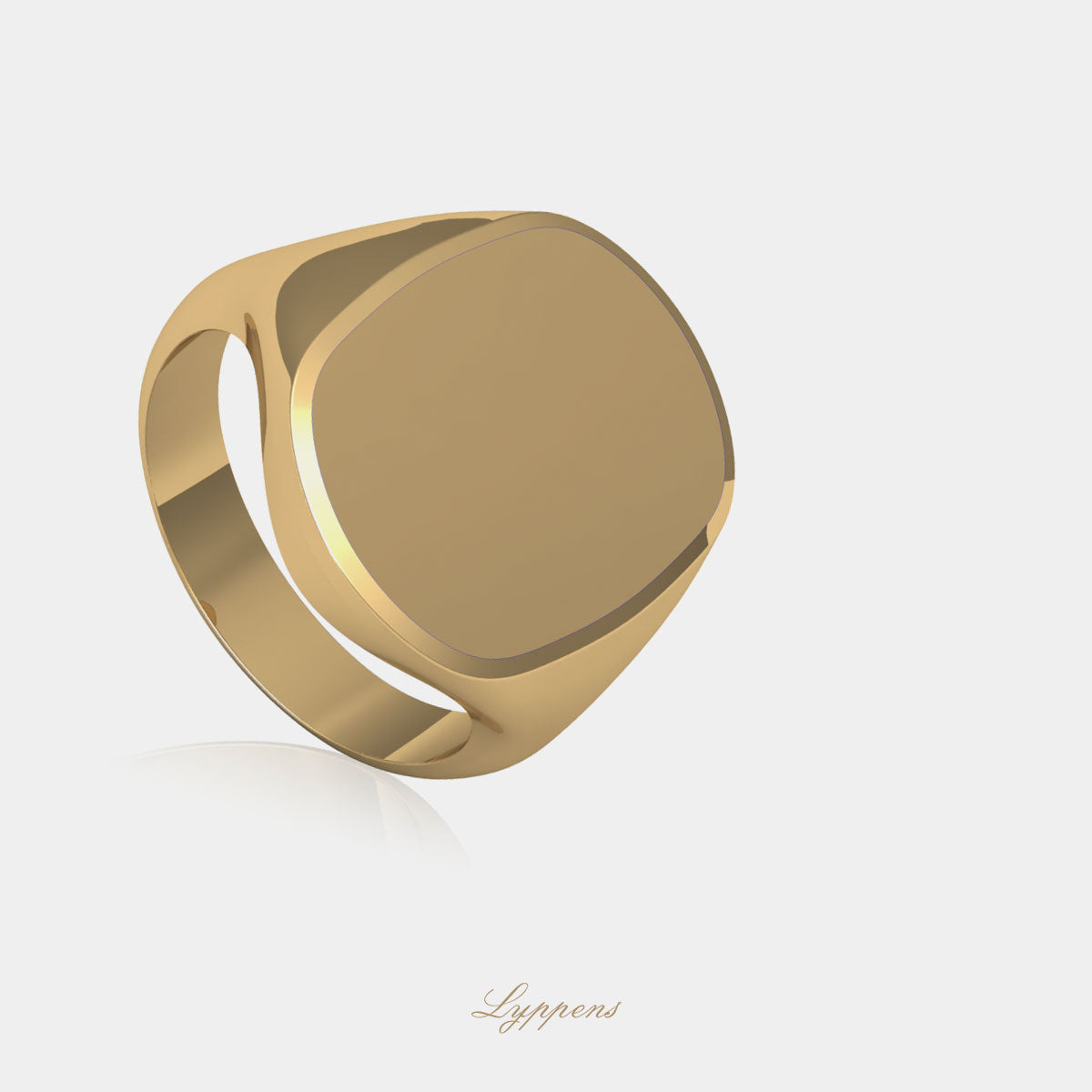 Yellow gold signet ring