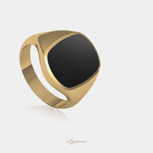 Geelgoud met onyx