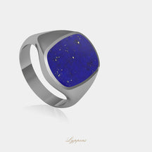 Witgoud met Lapis lazuli