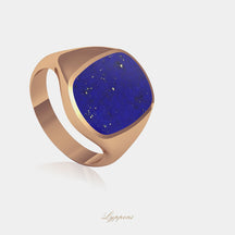 Roségoud met lapis lazuli