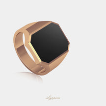 Roségoud met onyx