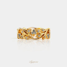 Geelgoud met diamant