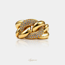 Geelgoud met diamant