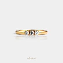 Geelgoud met diamant