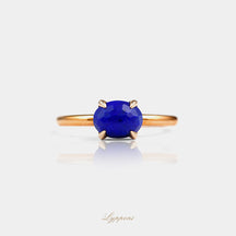 Roségoud  met lapis lazuli