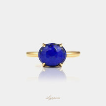 Geelgoud met lapis lazuli