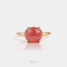 Roségoud met rhodochrosiet