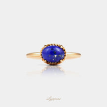 Roségoud met lapis lazuli