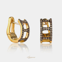 Geelgoud met bruine diamant