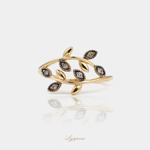 Geelgoud met diamant