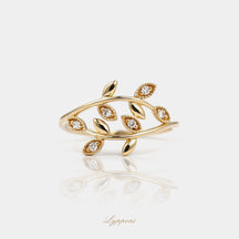 Geelgoud met diamant