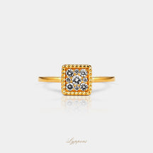 Geelgoud met diamant