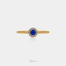 Geelgoud met lapis lazuli en diamant