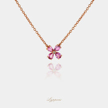 Roségoud met saffier en diamant
