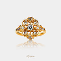 Geelgoud met diamant