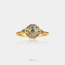 Geelgoud met diamant