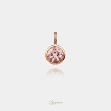 Roségoud met morganiet en diamant