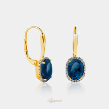 Geelgoud met topaas en diamant