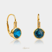 Geelgoud met topaas en diamant